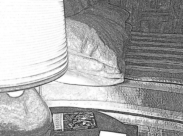 sleep pencil sketch bed pillow lamp bradbury