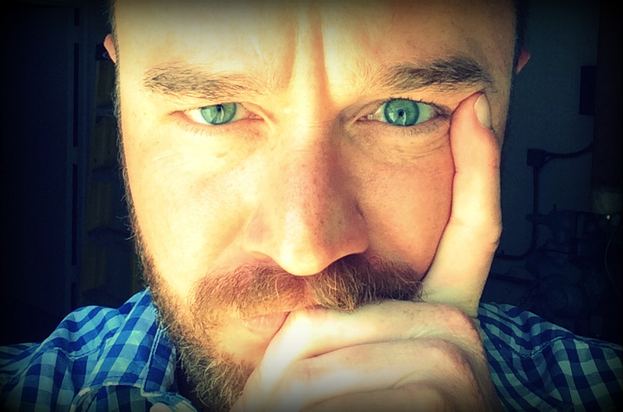 selfie pensive thoughtful blue eyes mindfulness